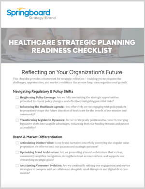 Healthcare Strategic Planning Readiness Checklist Cover