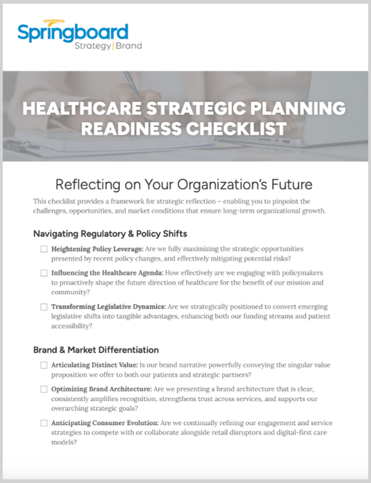 Healthcare Strategic Planning Readiness Checklist Cover