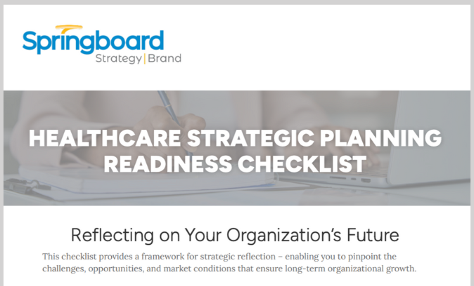 Healthcare Strategic Planning Readiness Checklist